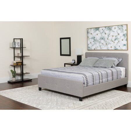 Flash Furniture Platform Bed Set, Tribeca, Full, Gray HG-BM-26-GG